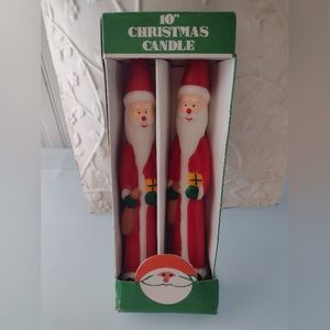 Vintage 10" Santa Claus Christmas Candles New in box